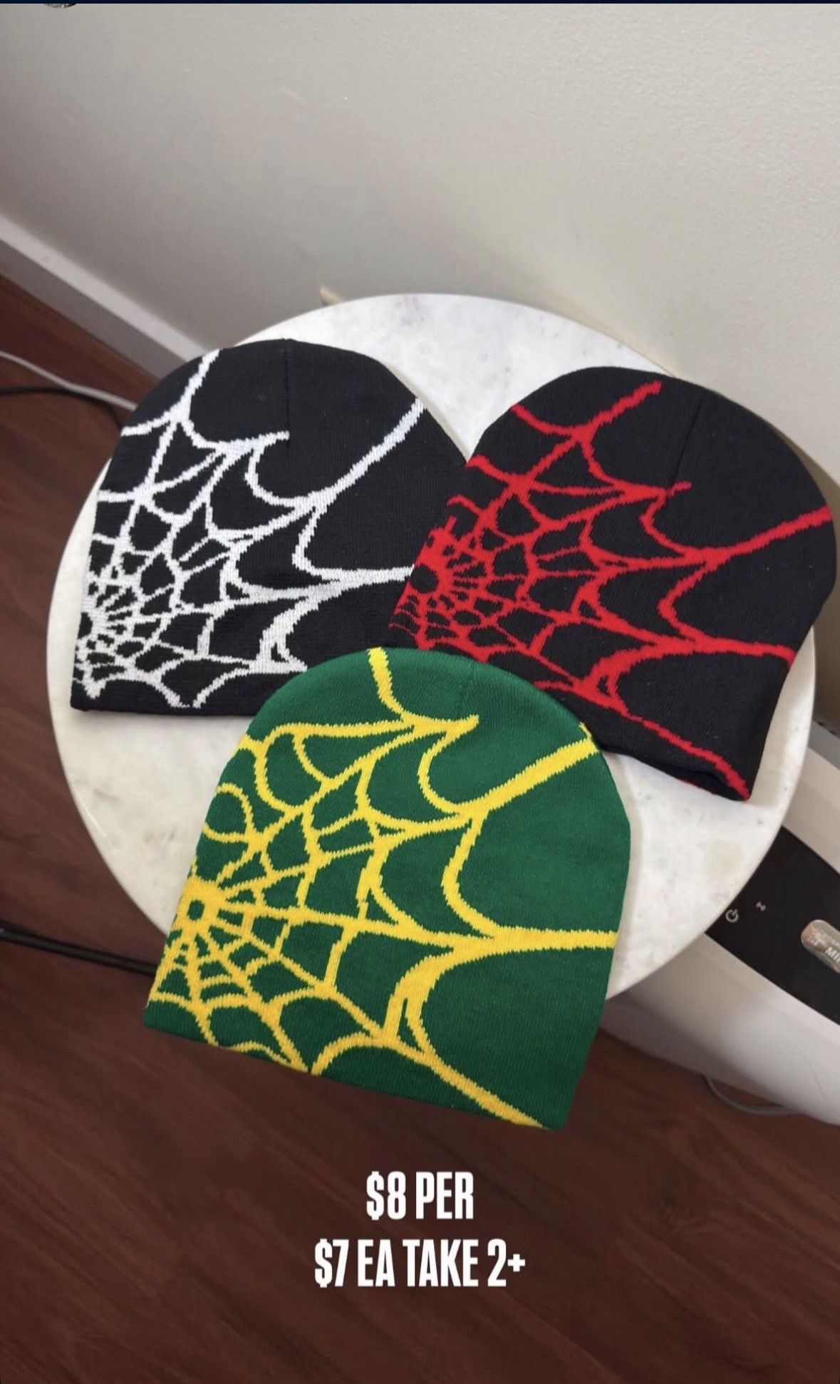 Spider Web Beanies