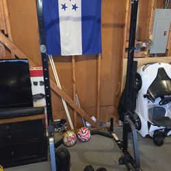 Power Rack System With Olympic Weight Plate Storage 