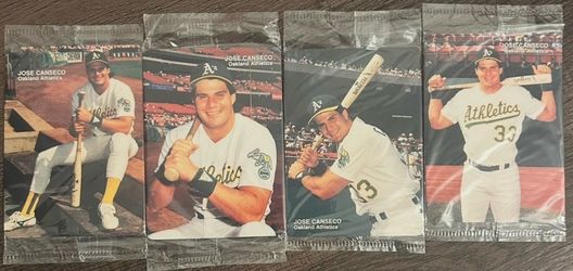 Jose Canseco 1990 Mother’s Cookies – 4 Sealed Cards – Oakland A’s
