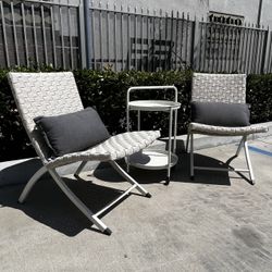 Foldable Patio Chairs And Table NEW