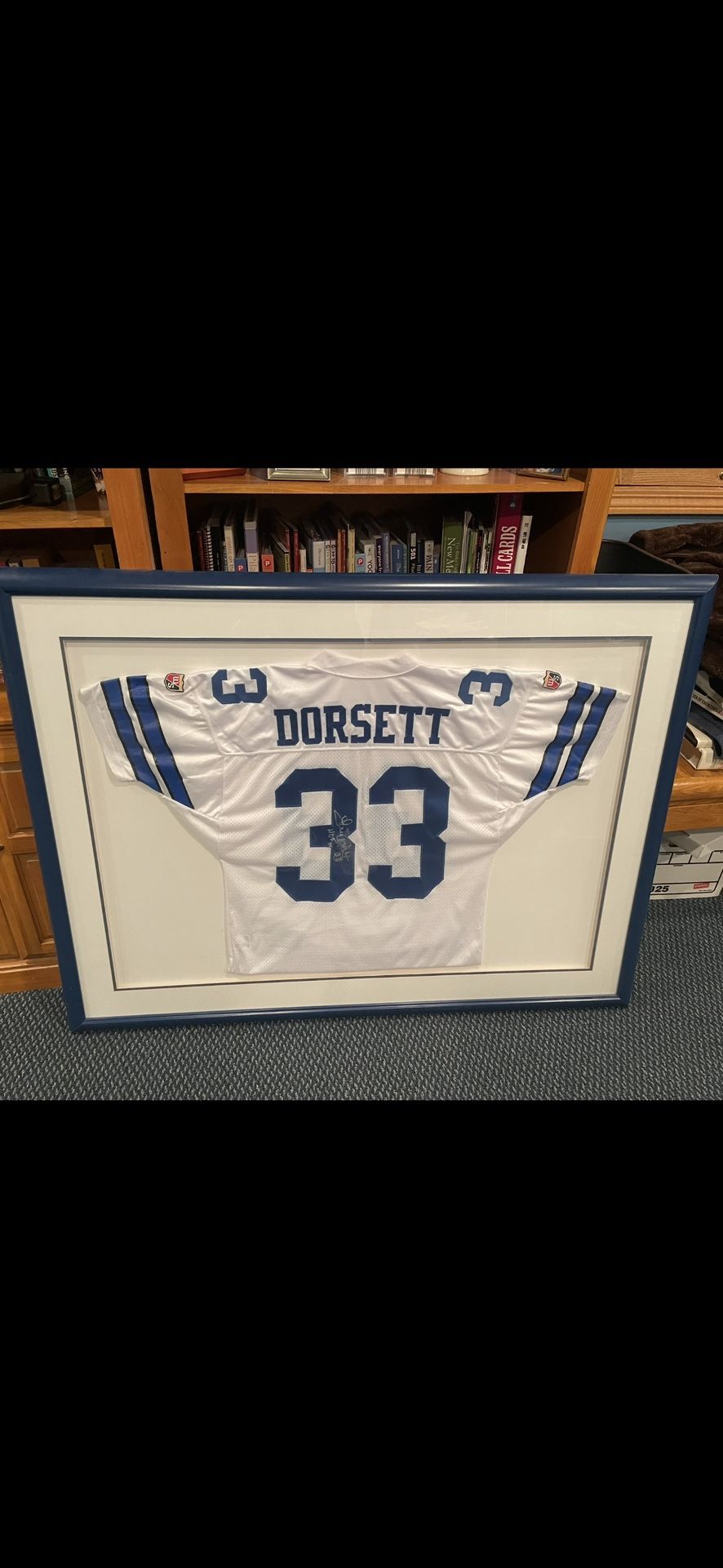 Tony Dorsett Framed & Signed Game-Issued Jersey COA