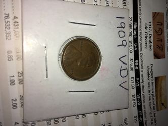 1909 vdb one cents