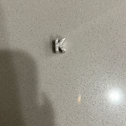 Silver “ K” pandora charm 