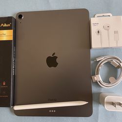Apple IPad Air 5th Generation (10.9” Liquid Retina/ M1 chip / 2022 Model) 64GB with pen, keyboard case & Accessories (256gb $499)