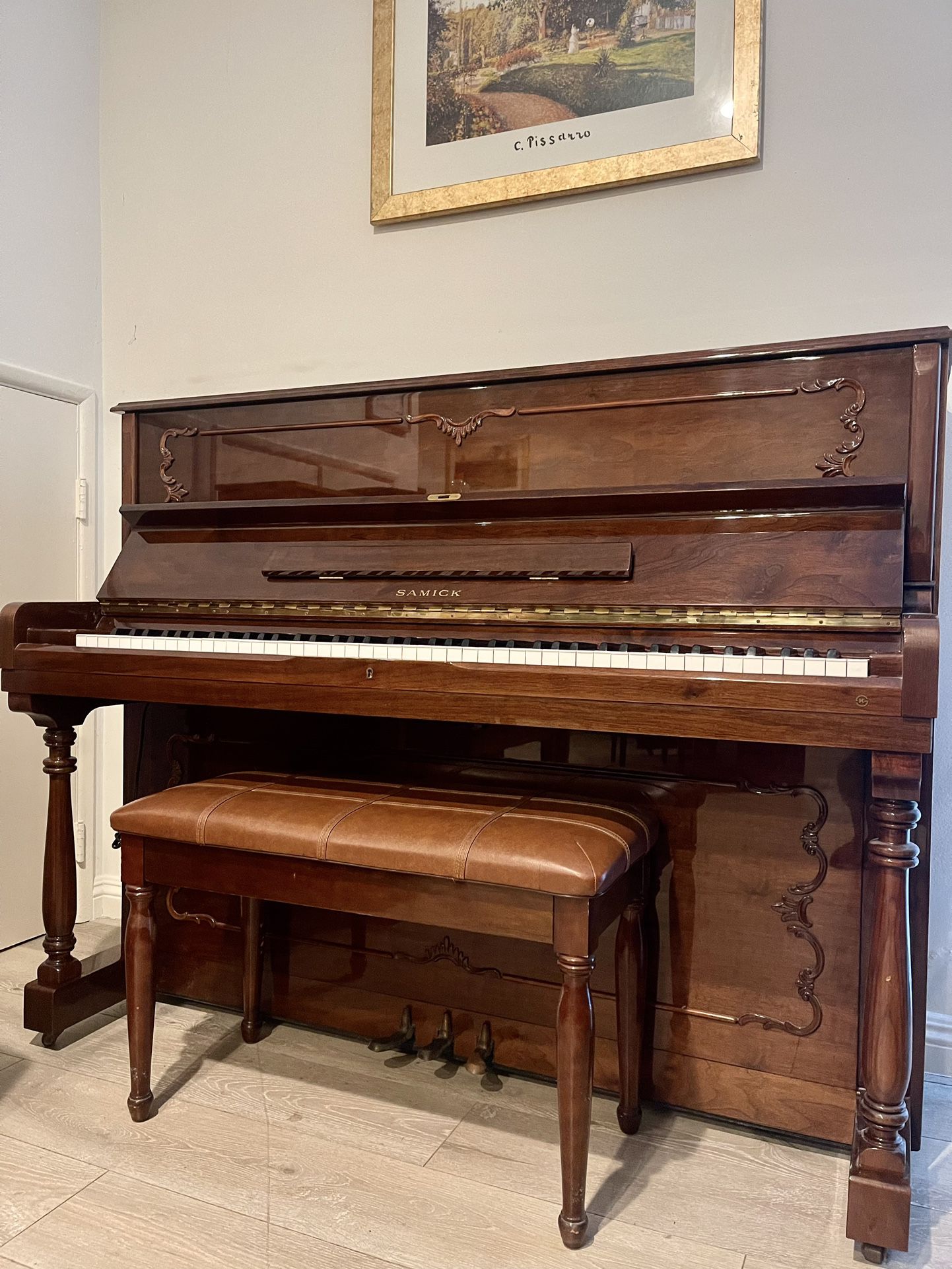 Great Condition 1990 Samick 48” Upright Piano 