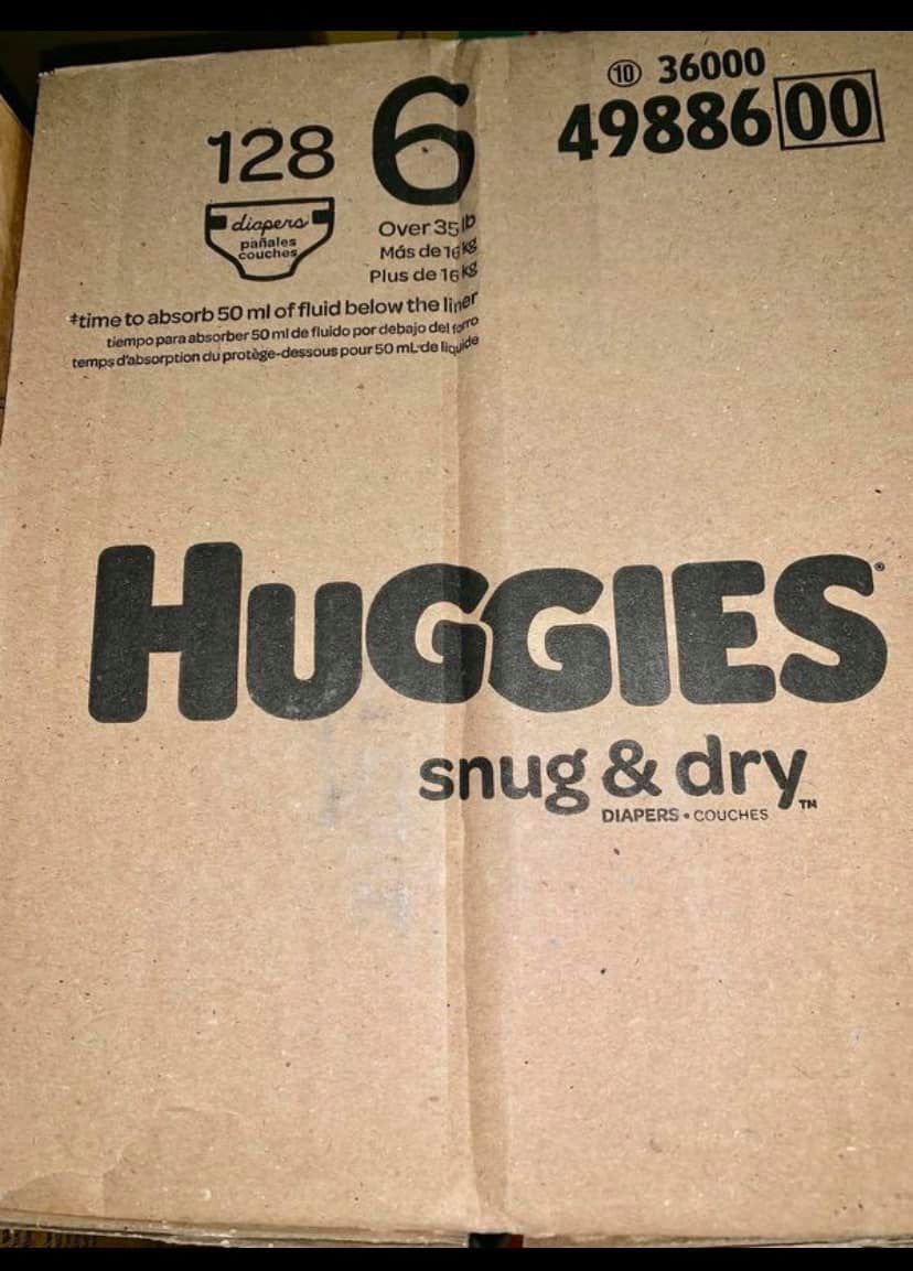 Huggies diapers size 6 snug dry