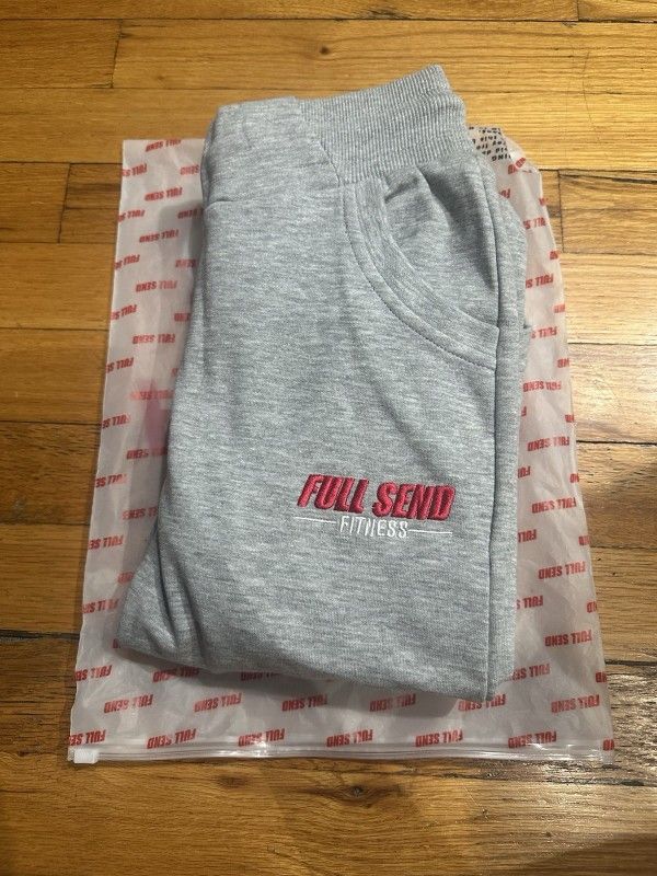 Full Send Fitness Men’s Grey Gray Jogger Size S Cargo Pockets
