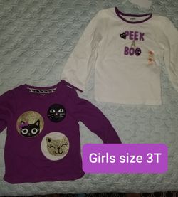 New girls Gymboree size 3T cat Halloween themed long sleeve tops fall winter
