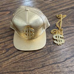 Gold Hat, Money Necklace 