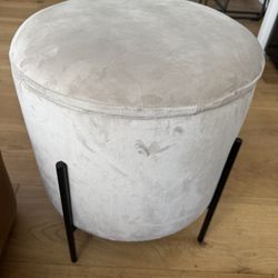 Grey Storage Ottoman