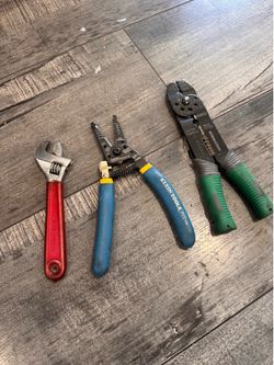 2 klein tools and one commercial electric wire plier used