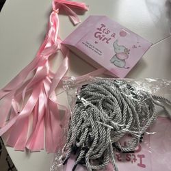 Baby Shower.  It's A Girl! Pink Elephant Giddy Bags