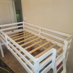 Kids Loft Bed Frame and Mattress