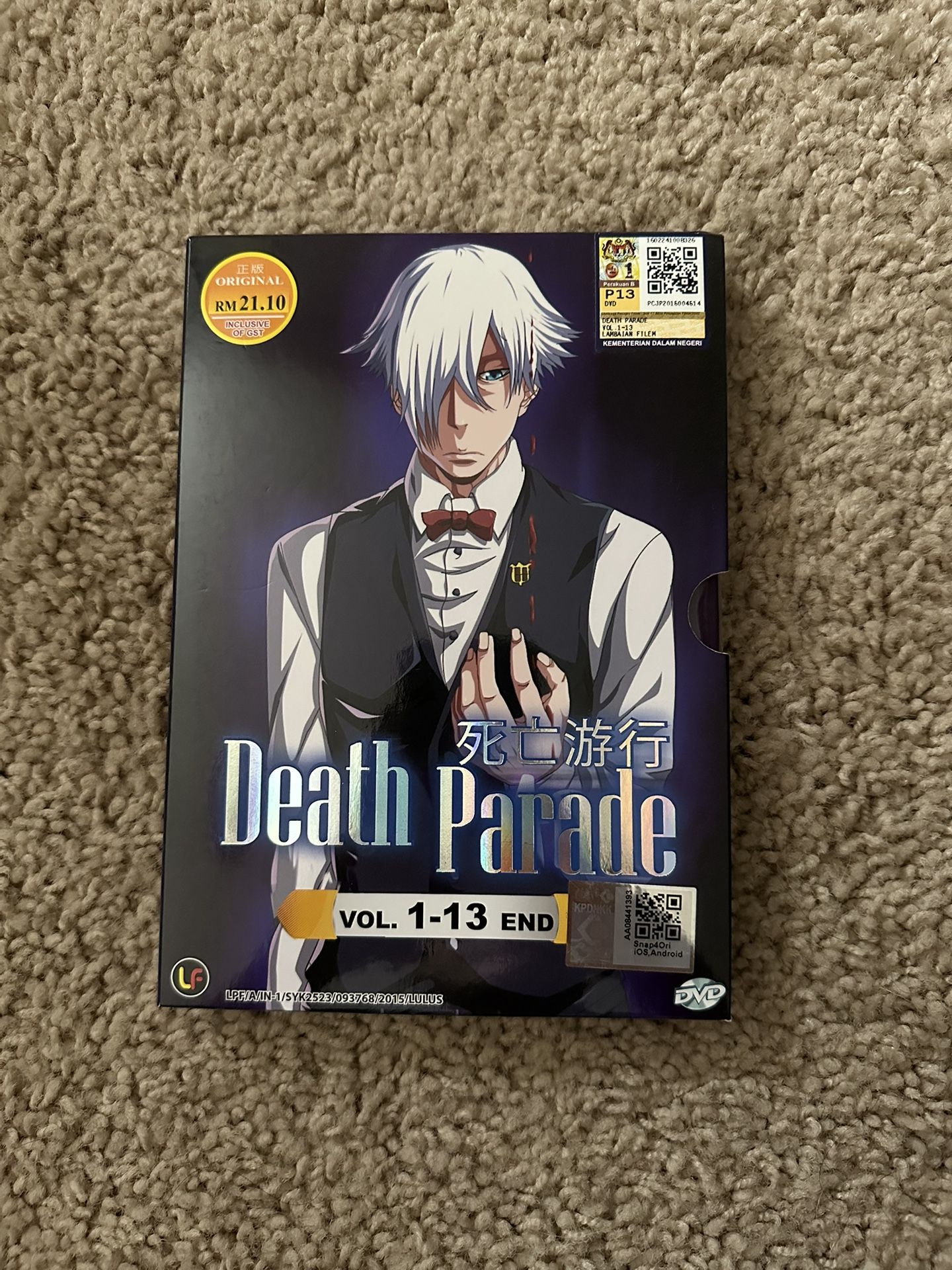 Death Parade Anime DVD - Japanese Edition