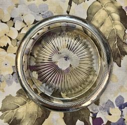 Vintage Mid-Century Glass Ashtray / Trinket Dish ~ Exceptionally Heavy