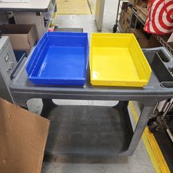 Plastic Shelf Bins 17½x11x4 Blue Or Yellow