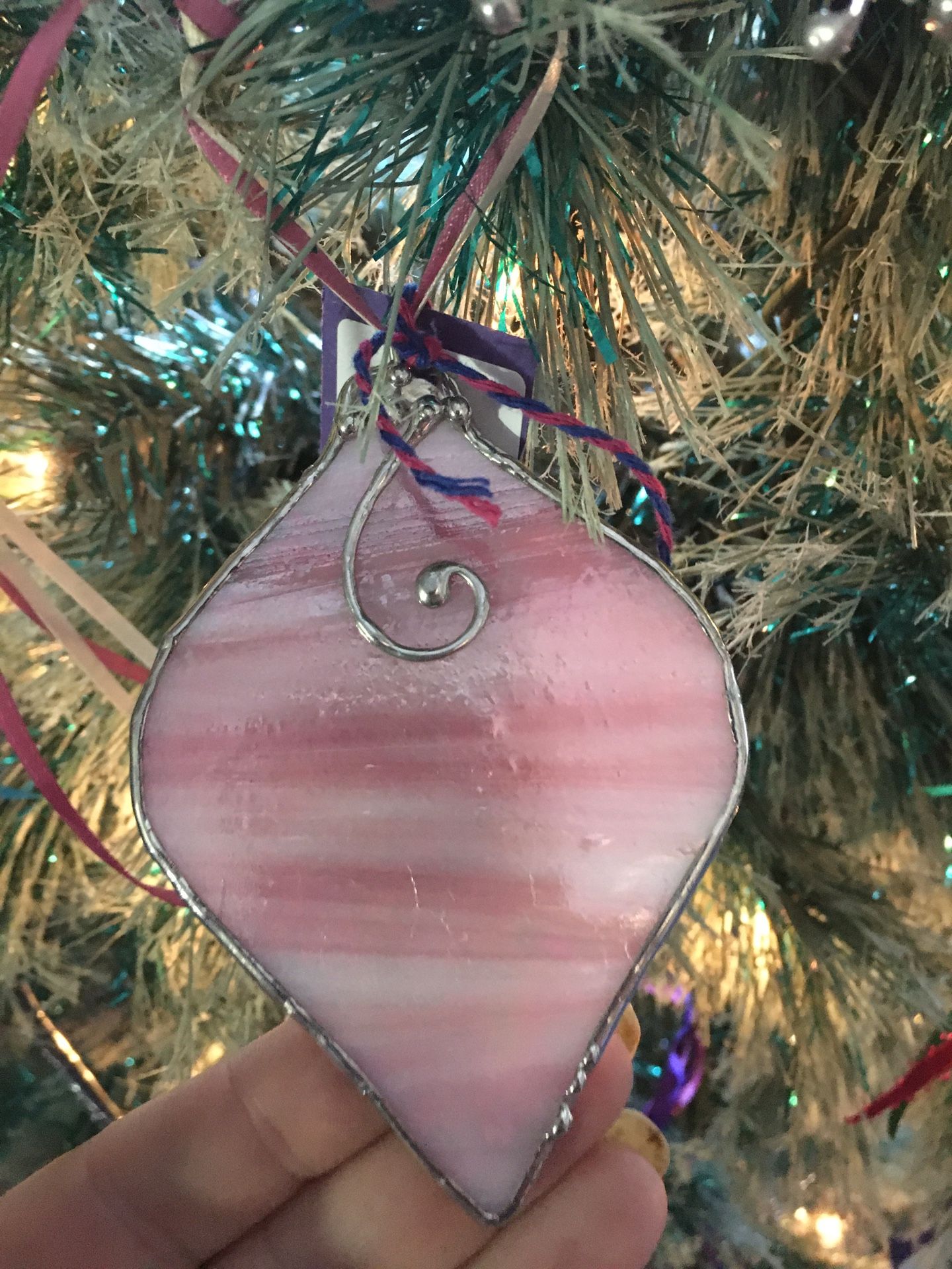 Hand Mande stained glass Christmas ornament
