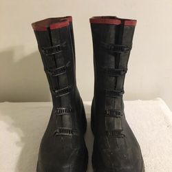 Men’s Servus Rubber Overshoe Galoshes Boots Size 14 Heavy Duty 5 Buckle
