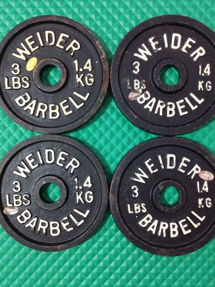 4, 3 Lbs Standard Weight Plates