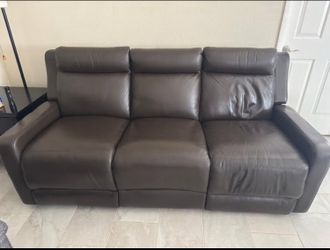 Power Motion Leather Sofa – Truffle