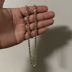 Gold Rope Chain 10K 21inches 