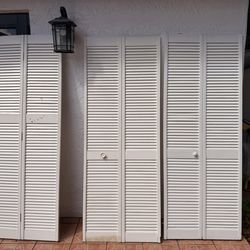 Pine white interior closet bi-fold door