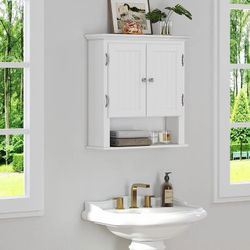 White Wall-Mounted Bathroom Cabinet