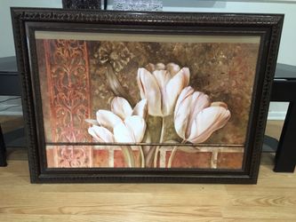 Lamps, carpet picture frame