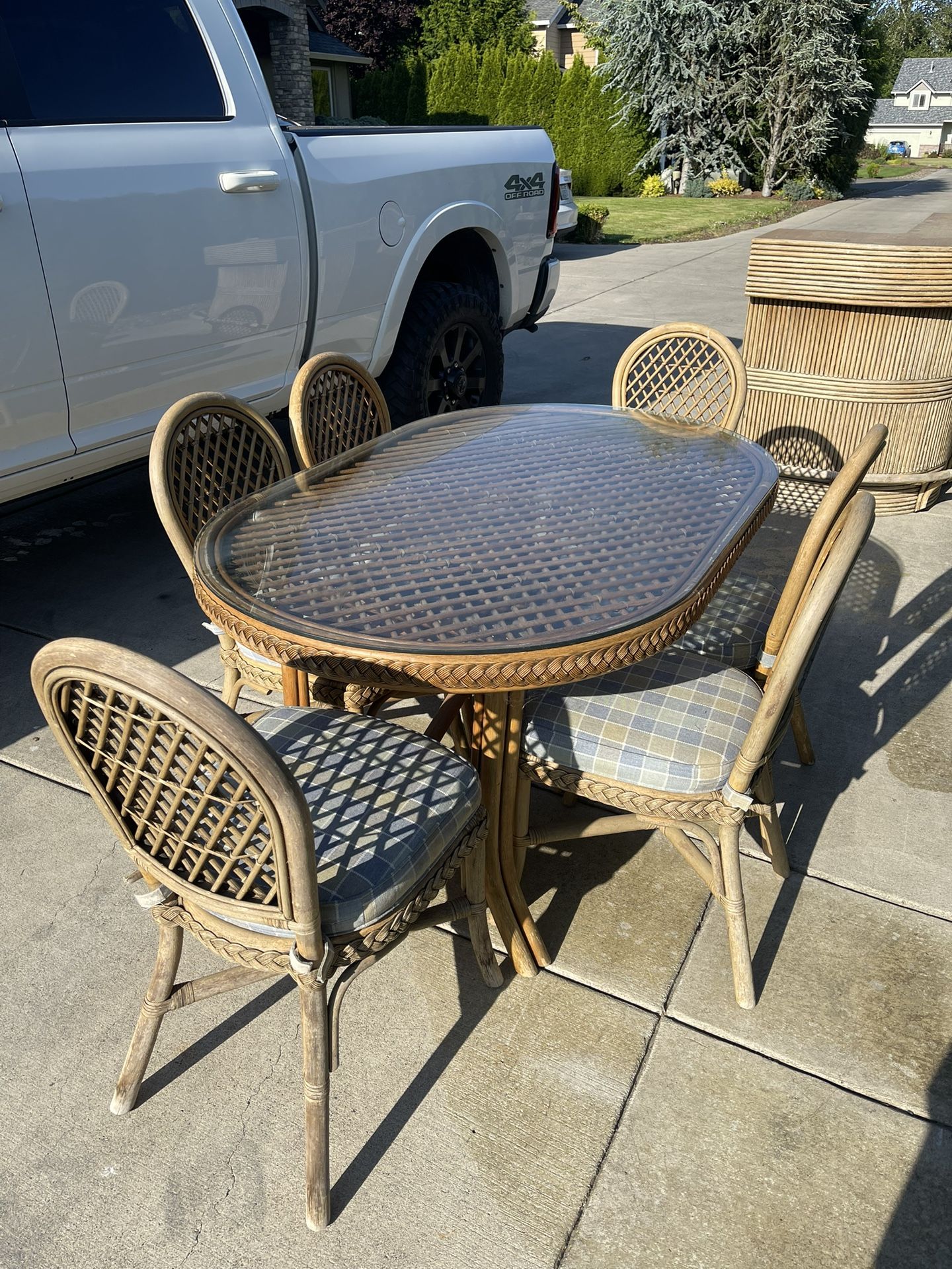 Vintage Rattan Dining Set