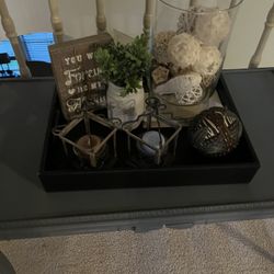 Coffee Table Tray Arrangement Centerpiece 