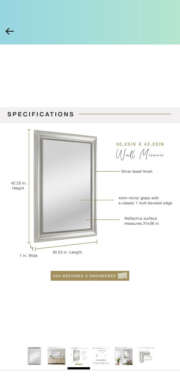 Large Silver Mirror