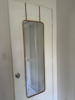 Over-the-door full length mirror