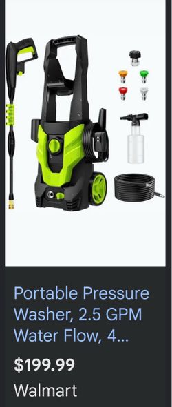 Portable Electric Pressure Washer 2.5 GPM - Like New - $150