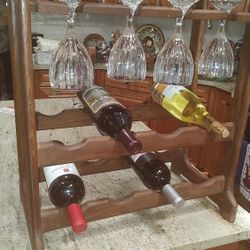 Solid Wood 12 Bottle Wine Rack