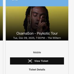 OsamaSon Concert Ticket