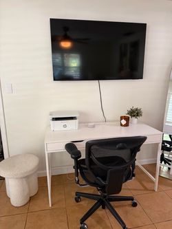White Desk with Drawer