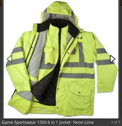 Hi Viz Rain Jacket Safety Medium