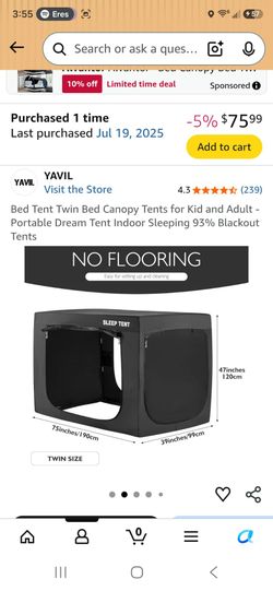 Single-Person Sleeping Tent – $55