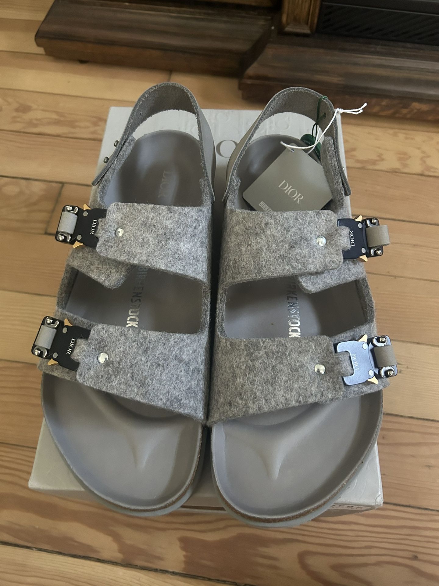 Dior Birkenstock Milano Sandal Grey
