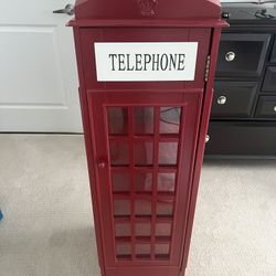 Phone Booth-Shaped Retro Bookcase England Style