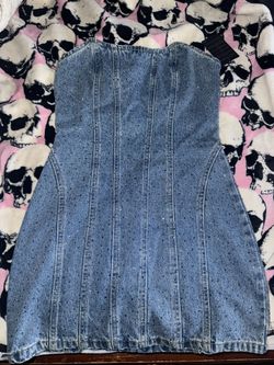 jean sparkly dress