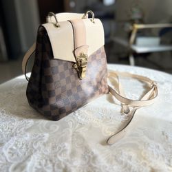 Louis Vuitton Cream Damier Ebene Clapton Backpack