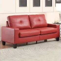 Acme Furniture Platinum 70" Red Sofa 7611 