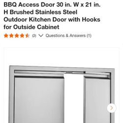 BBQ Stainless Access Door 30inx21in