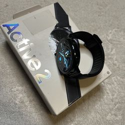 Unlocked Samsung Galaxy Watch Active 2 LTE 44MM Black Stainless Steel - Link Bracelet