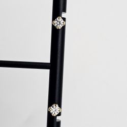 ✨ Moissanite Stud Earrings – Gold Over 925 Silver ✨