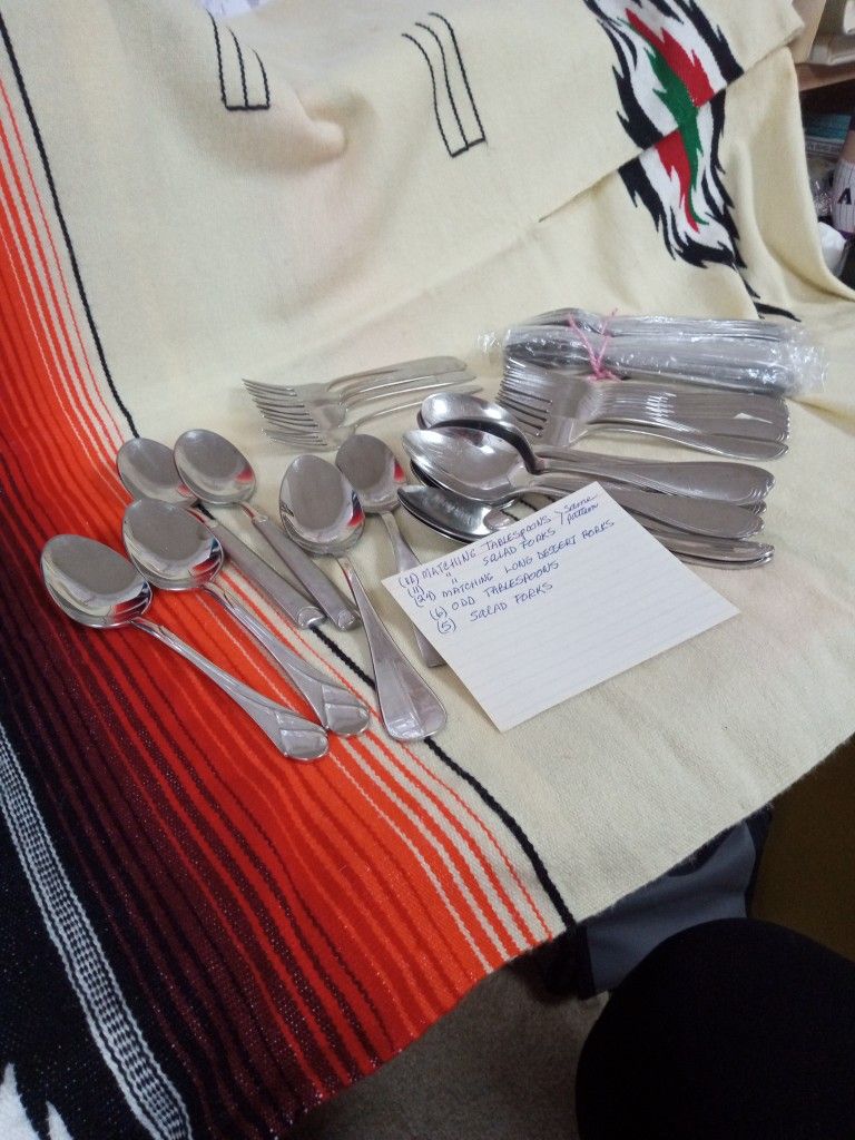 (57) STAINLESS STEEL SPOONS AND FORKS