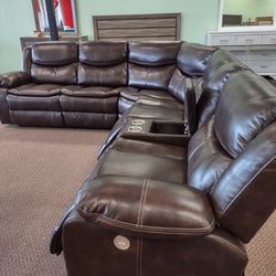 New Sectional Sofa With Three Power Recliners