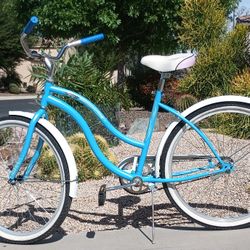 Ladies Lady Huffy California Beach Boardwalk Cruiser Bike W/26" Bicycle Tires 