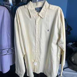 2XL Yellow Polo Dress Shirt 